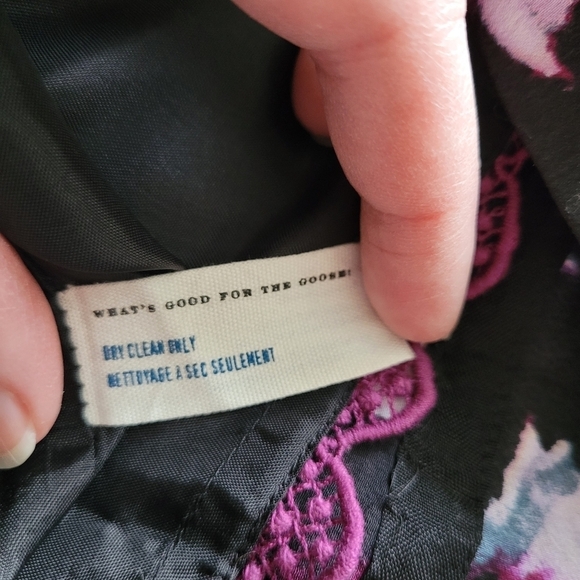 Anthropologie leifsdottir silk floral long sleeve shift dress size 6 - Picture 12 of 12